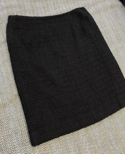 Moschino Cheap and Chic Wool Tweed Pencil Skirt Black Size US14 UK16 - Picture 7 of 9