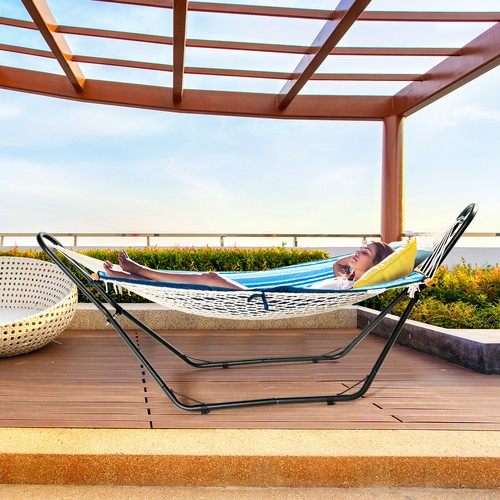 Metal Hammock Stand Heavy-Duty Swing Chair Frame Outdoor&Indoor Yard Stand Only - Picture 3 of 11