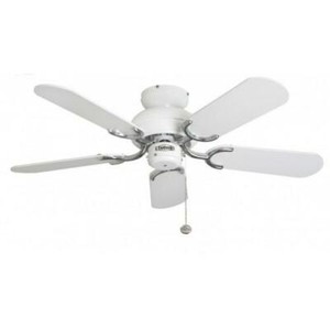 Fantasia Petite 36in Ceiling Fan White & White Blades & Brass Screws
