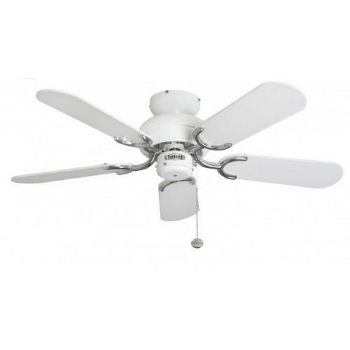 Fantasia Capri 36in Ceiling Fan White & Stainless Steel with White Blades 110521 - Picture 1 of 2