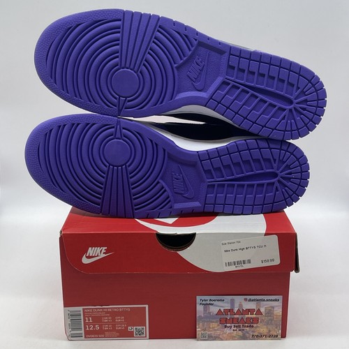 Size 11 - Nike Dunk High Psychic Purple Black White Leather (DV0829-500) - Picture 6 of 8