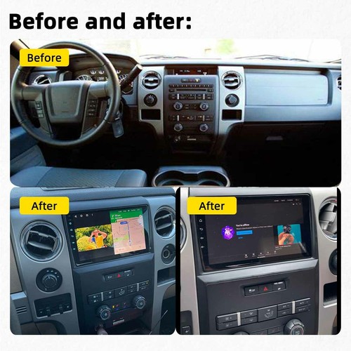 9" Android 10.0 GPS Navi Car Radio Carplay Stereo For 2009-2012 Ford F150 F-150 - Foto 3 di 12