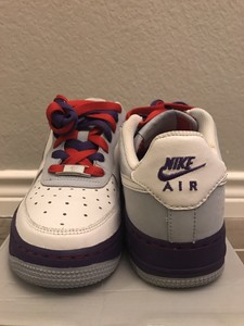 grey and purple air force ones