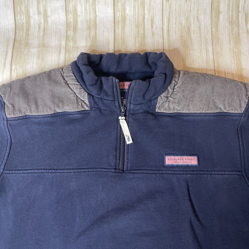 Vineyard Vines Marthas Vineyard Navy Blue 1/4 Zip Pullover Women’s Size Medium - Picture 2 of 8