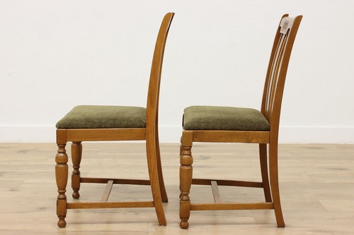 Set of 6 Antique Tudor Design Upholstered Oak Dining Chairs #52898 - Picture 14 of 17