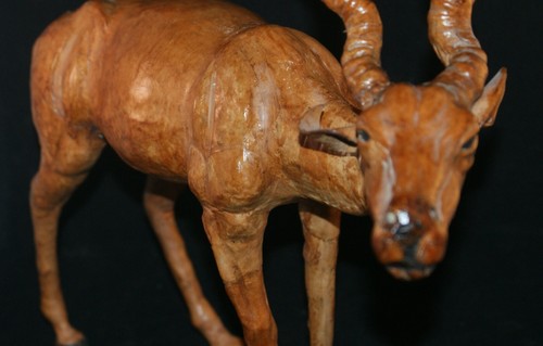 Vintage Leather 1980s African gazelle - Picture 3 of 4