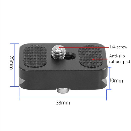 Placa de liberación rápida de aleación de aluminio PU-25 para fotografía DSLR/trípode/bola - Imagen 3 de 6