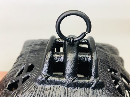 Y7287 BELL Iron wind chime lantern type Nanbu ironware Japan antique interior - Picture 8 of 24