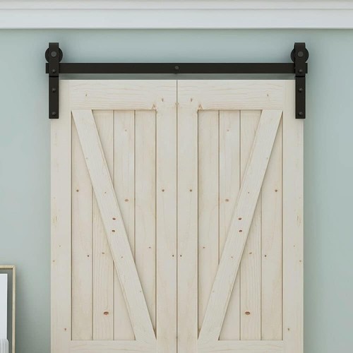 LTIYITL 4FT Bi-Folding Sliding Barn Door Hardware - Easy to Install for 2 Doors - Picture 4 of 9