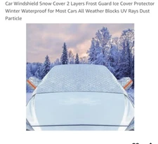 FrostGuard Go Winter Windshield Cover for Snow and Ice, One Size, Security Panel