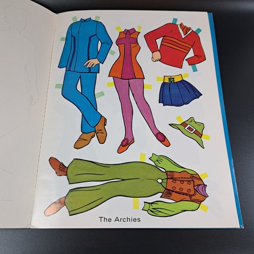 Cinco muñecas de papel Whitman c1969 vintage de The ARCHIES sin cortar - Imagen 7 de 13