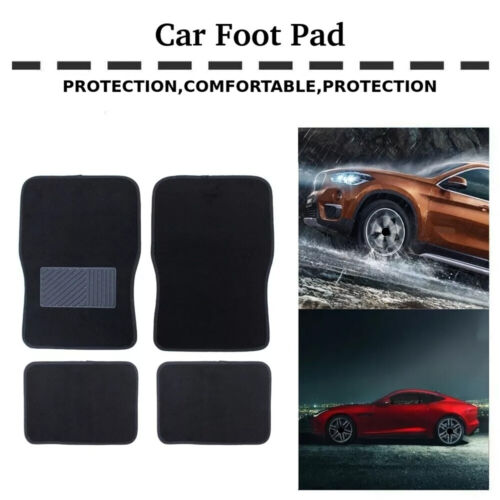 4Pcs Car Truck Floor Mats Front Rear Vinyl Heel Pad Carpet Floor Mats Universal - Picture 14 of 15