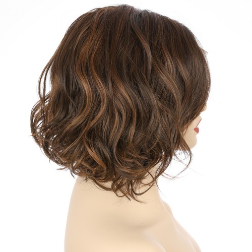 Onedor 10 Inch Side Part Lace Front Short Wavy Hair Bob Wigs for Women - Picture 54 of 60