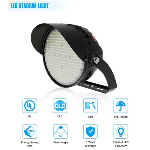 480V 600W Stadium Flood Lights Outdoor Daylight 5000K LED Super Bright 1.5M Wire - Picture 3 of 9