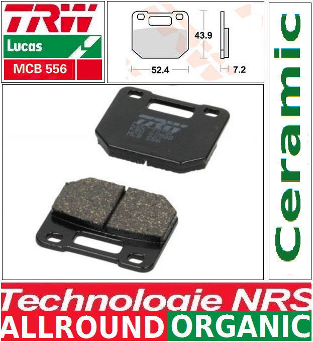 Plaquettes frein avant TRW MCB556 Organic pour Suzuki RG 125 Gamma 1985-1990