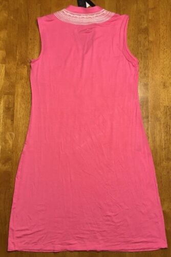 NWT Grace Elements Women's Pink & White V-Neck Sleeveless Dress - Picture 7 of 28
