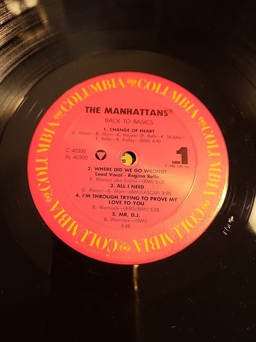 The Manhattans / Back To Basics 1986 VINYL LP (VG+ play-tested) cover VG - Picture 9 of 10