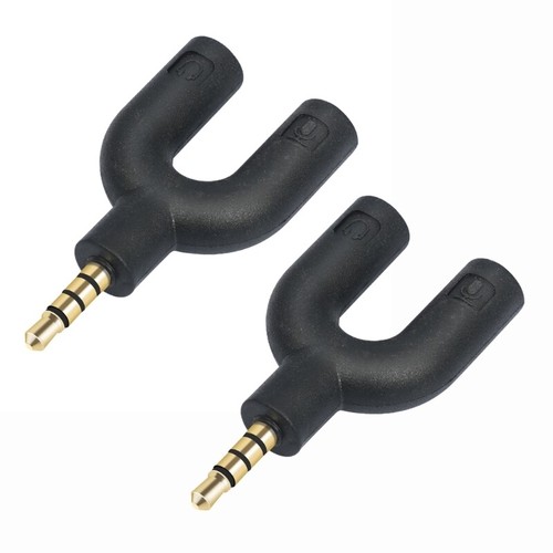 2PCS Headphone Microphone Jacks Splitter Adapter For 3.5mm Headphones Tablets - Afbeelding 4 van 6