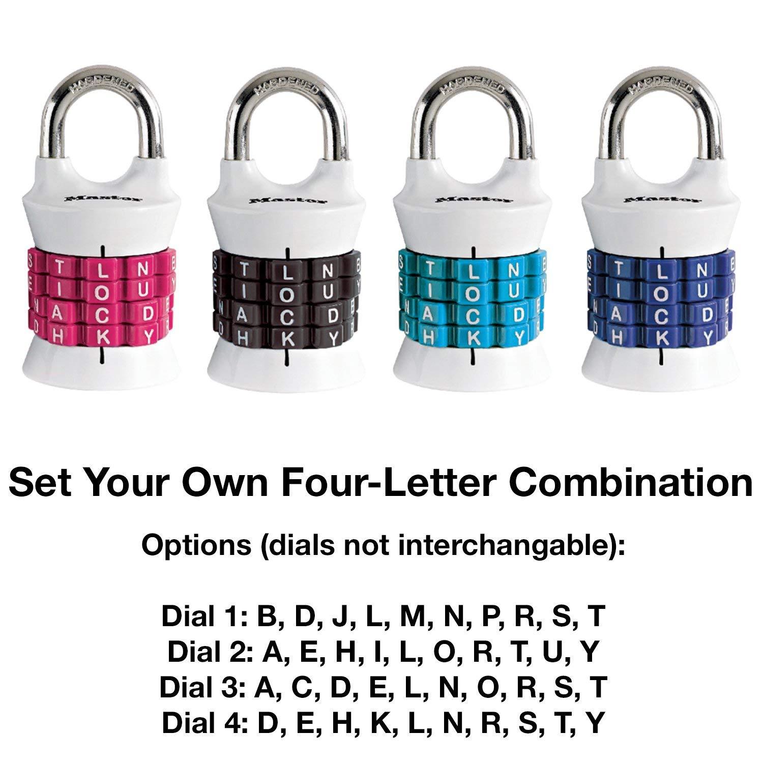 Master Lock 1535dwd Word Combination Padlock Assorted Colors For Sale Online Ebay