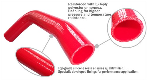 ID 2"- 2.5"/ 51mm- 64mm 135 Degree Elbow Silicone Reducer Intercooler hose Tube - Foto 8 di 12