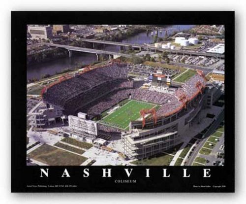 Nashville Tennessee Adelphia Coliseum Tennessee Titans Brad Geller impresión 17x24 - Imagen 1 de 1