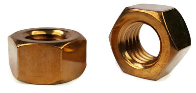 Silicon Bronze Hex Nuts Marine Grade Hex Finished Nuts - 1/4'' through 1''
