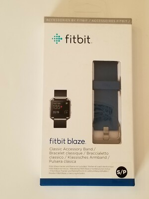 Genuine Fitbit Blaze Classic Accessory Band Blue Size Small NIB NIP NEW