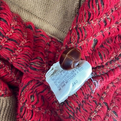Liz Claiborne Sweater Grandpa Cardigan Womens Sz L Academia Vintage Plaid Brown - Picture 9 of 11