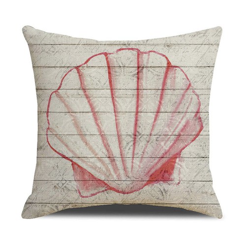 Nautical Ocean Starfish Shell Pillow Case Crab Sea Turtle Seahorse Cushion Cover - Picture 126 of 134