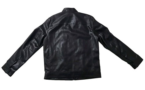 "New" Dockers Black Faux Leather Zip Up & Zip Pockets Men's Jacket - Size: M - Picture 16 of 22