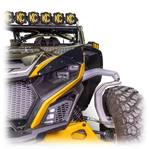 DRT CAN AM MAVERICK R X / XRS / MAX 24+ ABS Extended Front Fender Kit Flares - Picture 14 of 15