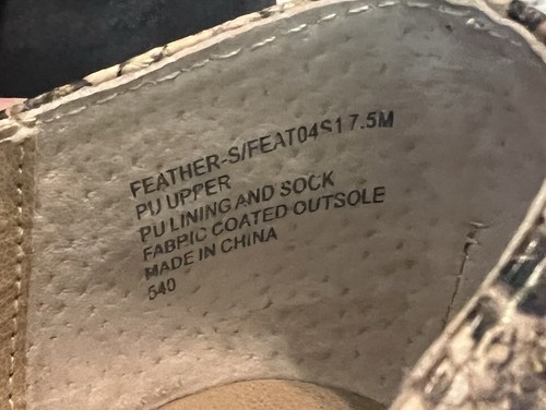 STEVE MADDEN Women's FEATHER Ballet Flats STUDDED TAN SNAKESKIN Size 7.5 M - Picture 7 of 8