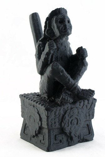 Azteca Xochipilli Silbato de Muerte Ónix Negro Dios del Éxtasis Arte y Música HECHO EN EE. UU. - Imagen 10 de 10