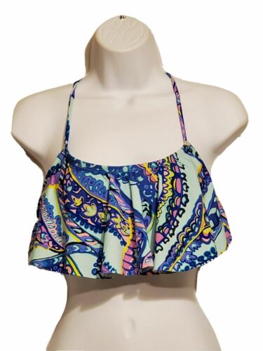 Cremieux Womens Swimsuit Top ~Underwater Garden Macrame Hanky Size S MSRP $60 - Picture 2 of 6