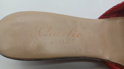Vintage 50er-60er Jahre rot-weiß Perlen Sandalen Charlie Style Größe 39 Damen. C1934 - Bild 9 von 14