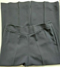 Talbots Dress Pants Size 12 Petites Womens Navy Blue Lined Straight Leg Side Zip