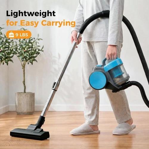 Powerful Bagless Canister Vacuum Cleaner, 1000W, 16Kpa Suction, Large 1.8L Dust