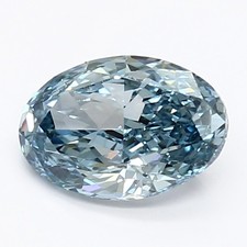 0.95 Ct Oval Cut IGI Certified Loose Lab Grown CVD Diamond F.V.Blue Color VVS2