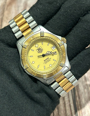 [Vintage] TAG Heuer 2000 Professional 964.006 Gold Dial Quartz Men's b330