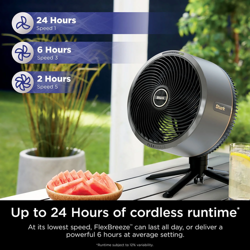 Shark FlexBreeze Fan with Mist Attachment Cordless & Corded Outdoor Indoor - Picture 2 of 3