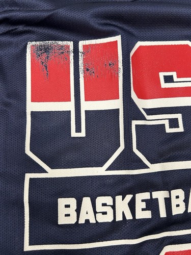 Vintage Champion Michael Jordan Blue Dream Team USA Jersey Size 48 Test Print? - Picture 15 of 20