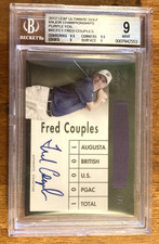 Auto Fred Couples 2012 Leaf Ult. Golf Major Championships PPL  Auto 9/10-1 of 1