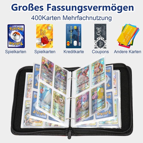 Sammelalbum für 400/900 Pokemon Karten 4-/9- Pocket Sammelmappe Ordner Heft XXXL - Bild 21 von 55