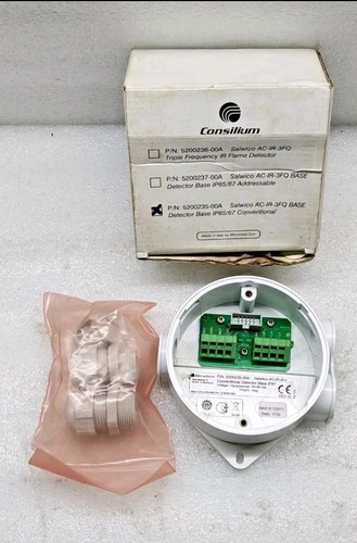 CONSILIUM 5200235-00A SALWICO AC-IR-3FQ BASE RILEVATORE CONVENZIONALE IP65/67 🆕 - Foto 1 di 9