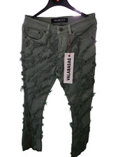 Valabasas Men  s Olive Denim Stacked Flare Jeans Pants Size 32
