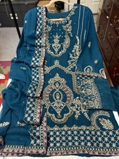 Chiffon Party Wear Dress 3-Piece Suit, Pakistani/Indian/ Readymade Party Wear