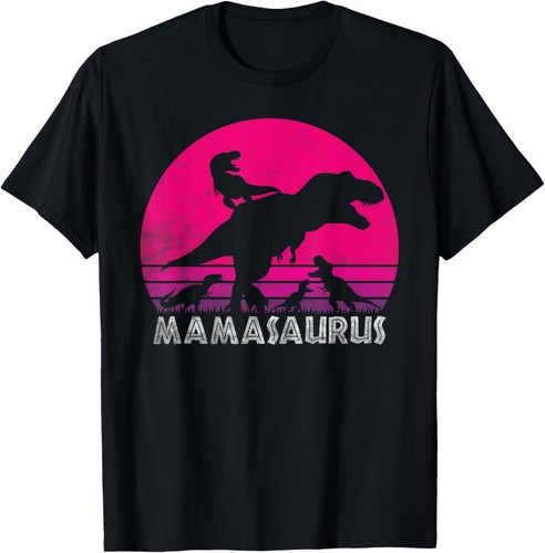 Vintage Retro 4 Kids Mamasaurus Sunset Funny Gift For Mother T-Shirt Hoodie