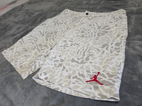 Nike Air Jordan Jumpman Fragmented Last Dance Chino Shorts White SZ W34×L10 - Picture 8 of 11