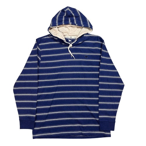 Felpa uomo The Black Dog pullover felpa con cappuccio taglia M righe blu casual viaggio
