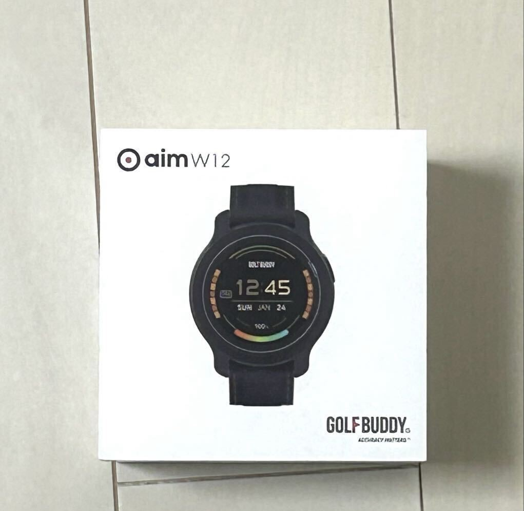 NEW GolfBuddy Aim W12 Black Golf GPS Watch Waterproof IPX7
